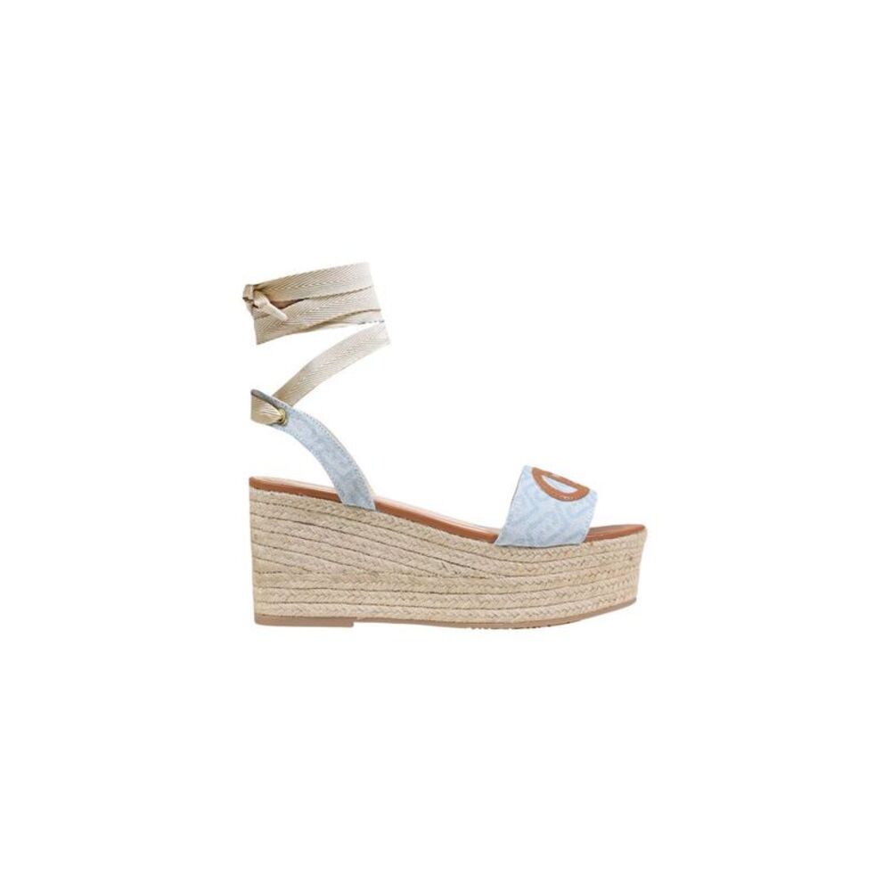 Liu Jo Light Blue Polyester Wedge Women's Sandals